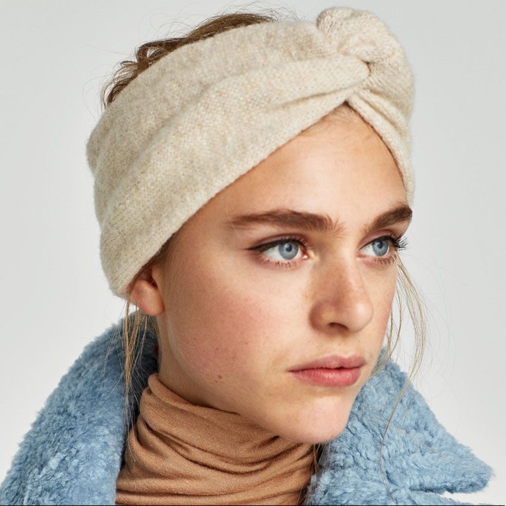 ZARA Gray Knit Headband